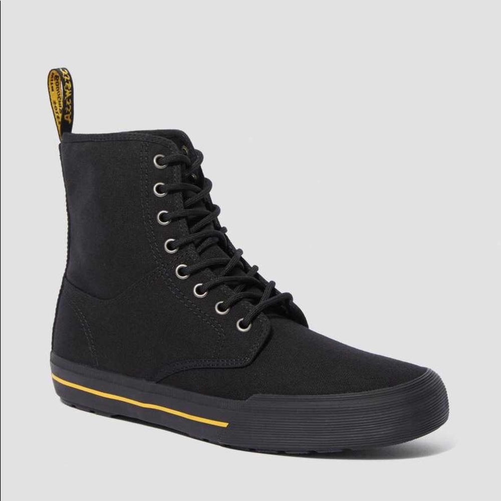DR MARTENS WINSTED CANVAS BOOTS SIZE 14 BLACK